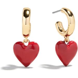 BaubleBar Hoop Earrings for Women, Fashion Jewelry, Beautiful and Giftable Earrings(Red (Drop))