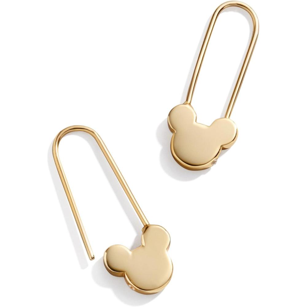 imageBaubleBar Disneys Mickey Mouse 18K GoldPlated Sterling Silver Safety Pin Earrings  Gold