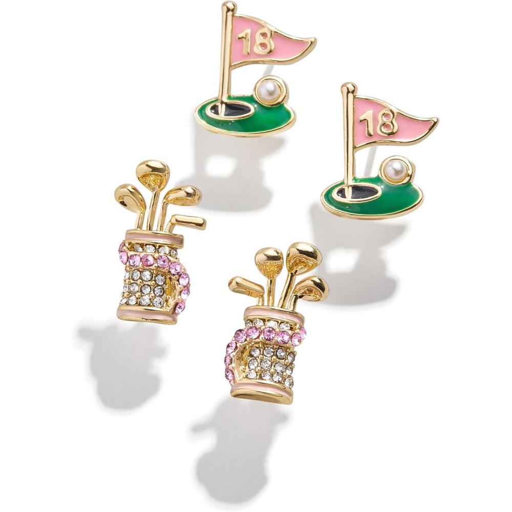 imageBaubleBar SportThemed Statement Earrings Novelty Stud Earrings for Women Costume JewelryHole in One Set