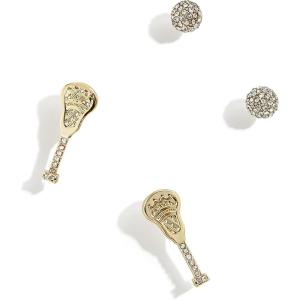 BaubleBar Sport-Themed Statement Earrings, Novelty Stud Earrings for Women, Costume Jewelry(Lacrosse)