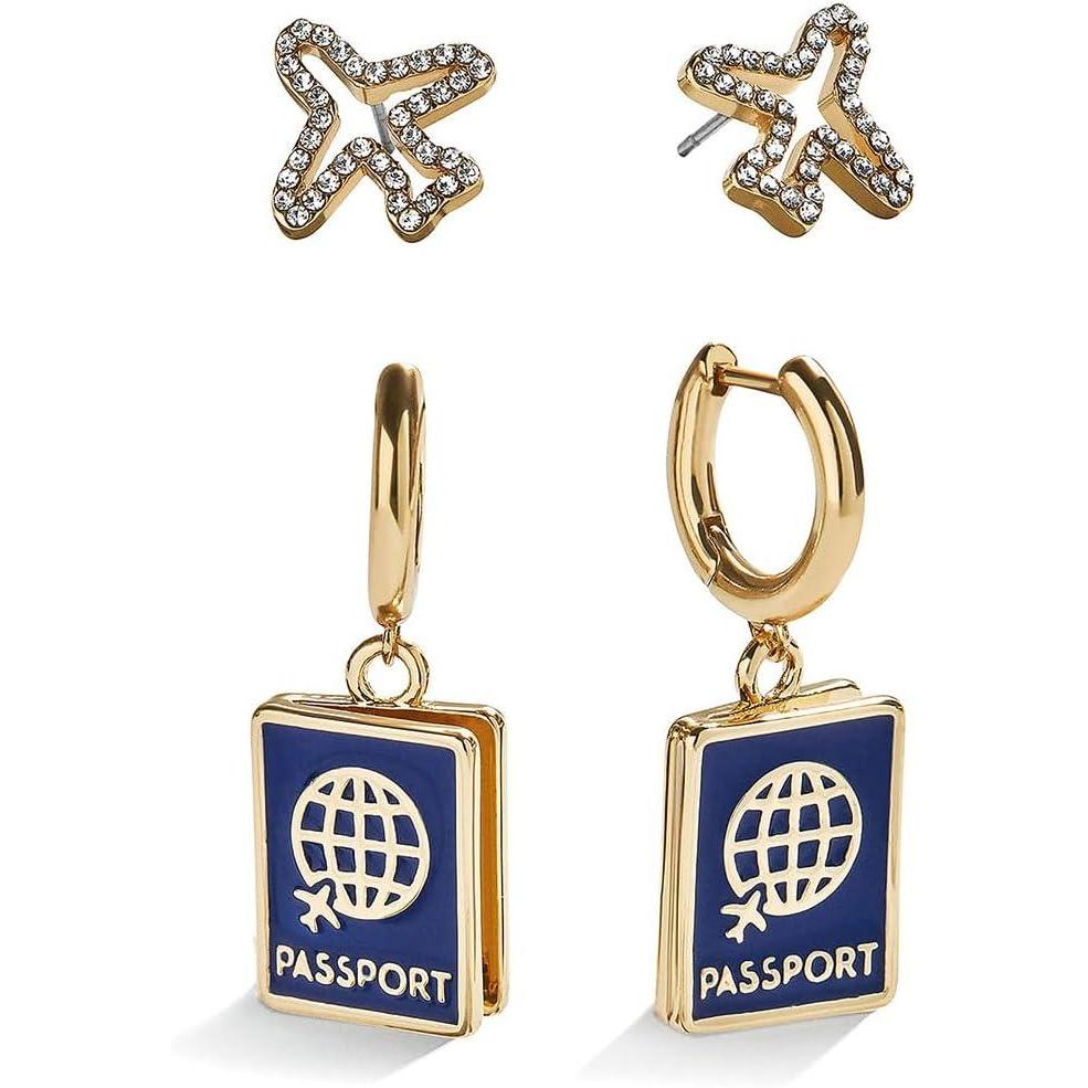 imageBaubleBar HobbyThemed Statement Earring Sets Novelty Earrings for Women Costume JewelryBon Voyage