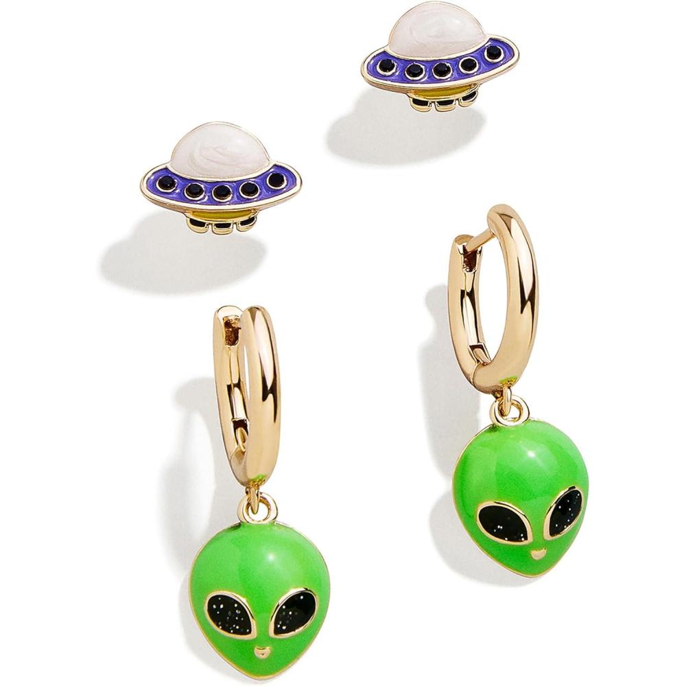 imageBaubleBar HobbyThemed Statement Earring Sets Novelty Earrings for Women Costume JewelrySpaced Out