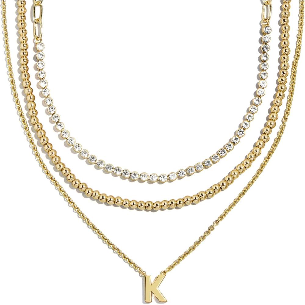 imageBaubleBar Kenna PreLayered Initial Necklace GoldPlated Fashion Jewelry Gifts for Women Beautiful and TrendyK