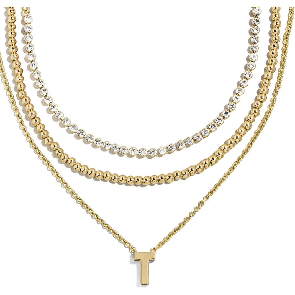 imageBaubleBar Kenna PreLayered Initial Necklace GoldPlated Fashion Jewelry Gifts for Women Beautiful and TrendyT