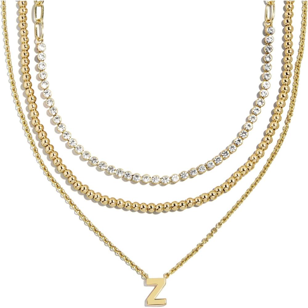 imageBaubleBar Kenna PreLayered Initial Necklace GoldPlated Fashion Jewelry Gifts for Women Beautiful and TrendyZ