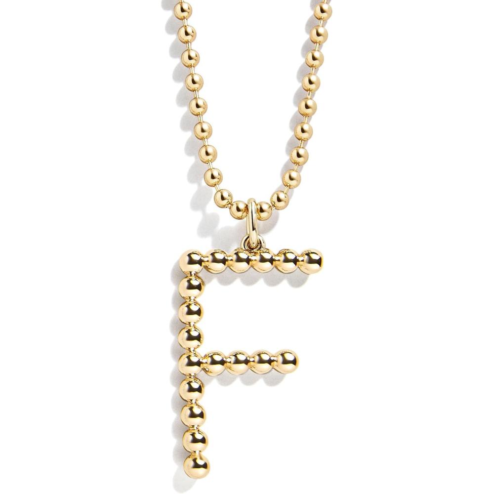 imageBaubleBar Oversized Initial Pisa Necklace for Women GoldPlated Beaded Necklace Perfect Personalized GiftF