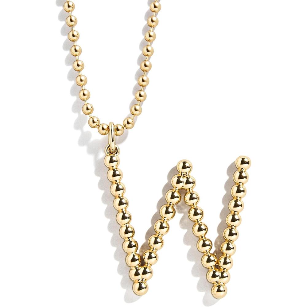 imageBaubleBar Oversized Initial Pisa Necklace for Women GoldPlated Beaded Necklace Perfect Personalized GiftW
