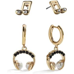 BaubleBar Hobby-Themed Statement Earring Sets, Novelty Earrings for Women, Costume Jewelry(Volume Up)
