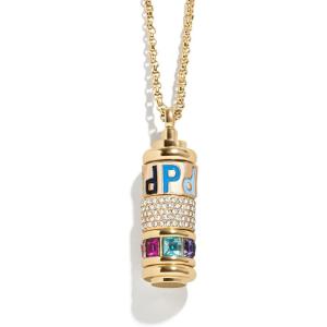 BaubleBar Initial Spinner Charm Necklace(P)