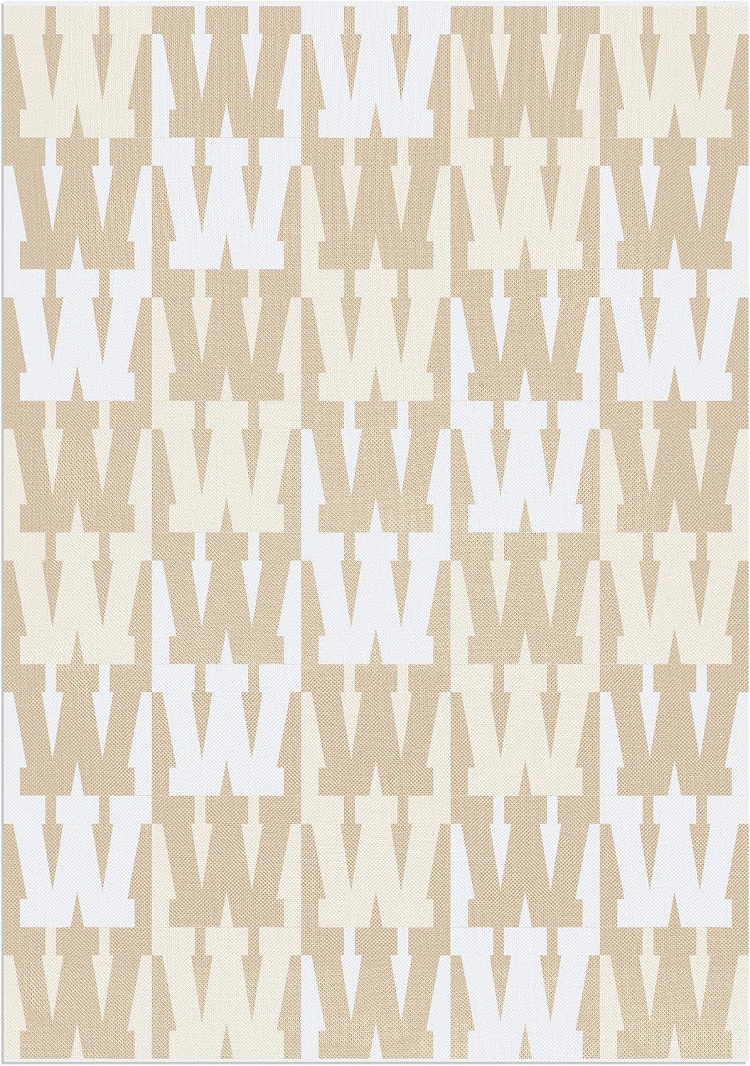 imageBaubleBar On Repeat Custom Throw Blanket NaturalBeige Letter SNaturalBeige