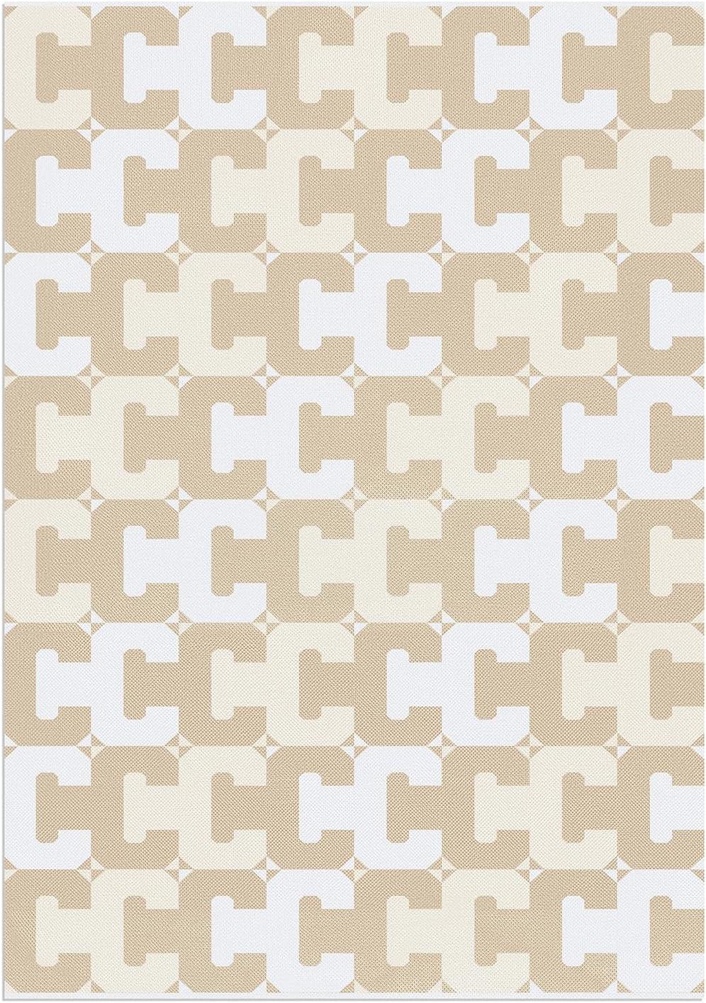 imageBaubleBar On Repeat Custom Throw Blanket NaturalBeige Letter SNaturalBeige