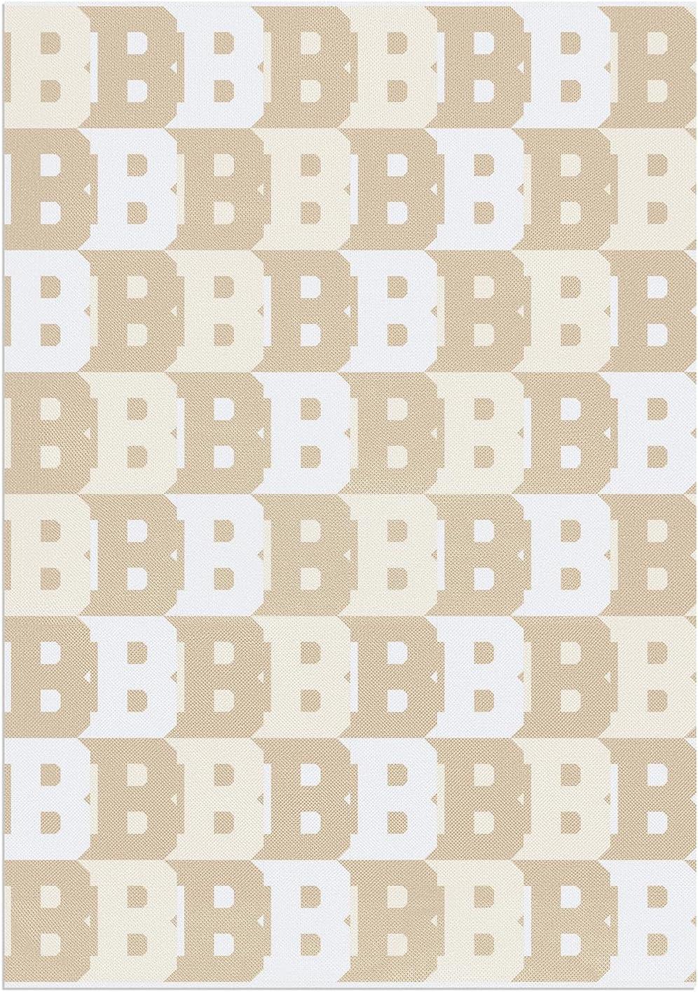 imageBaubleBar On Repeat Custom Throw Blanket NaturalBeige Letter SNaturalBeige