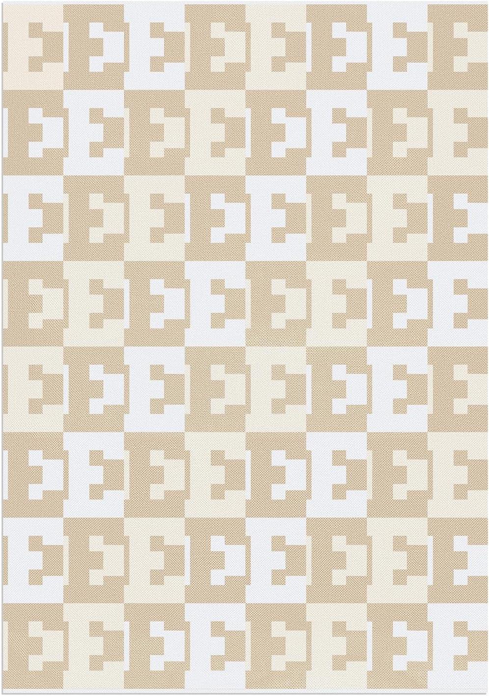 imageBaubleBar On Repeat Custom Throw Blanket NaturalBeige Letter SNaturalBeige