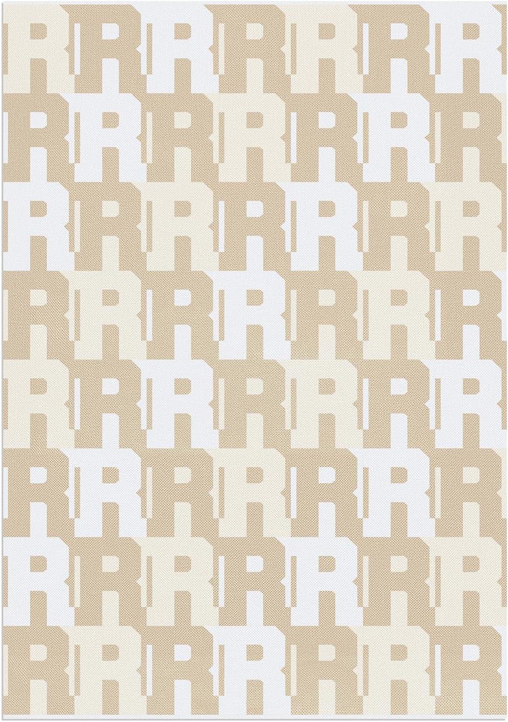 imageBaubleBar On Repeat Custom Throw Blanket NaturalBeige Letter SNaturalBeige