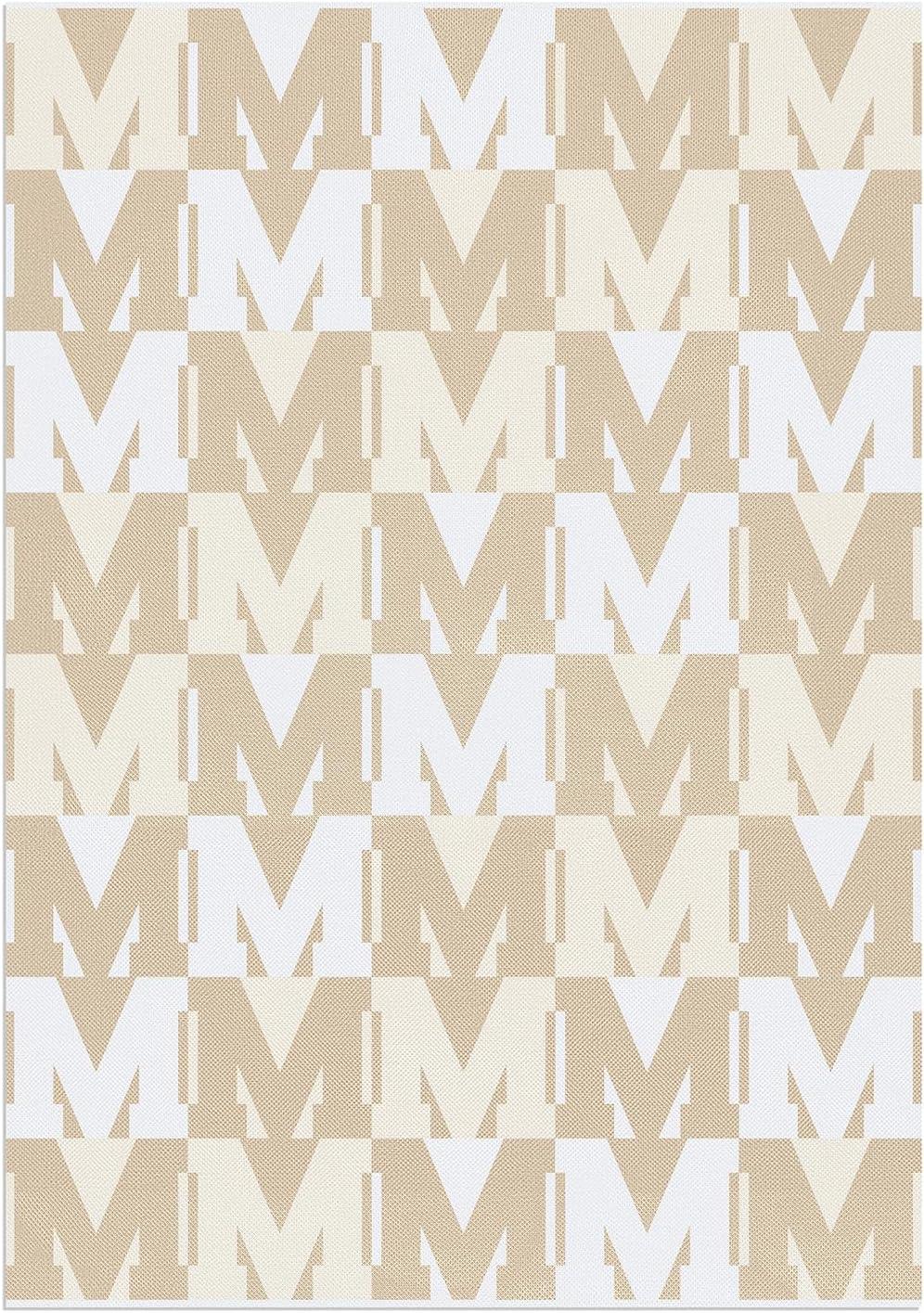 imageBaubleBar On Repeat Custom Throw Blanket NaturalBeige Letter SNaturalBeige