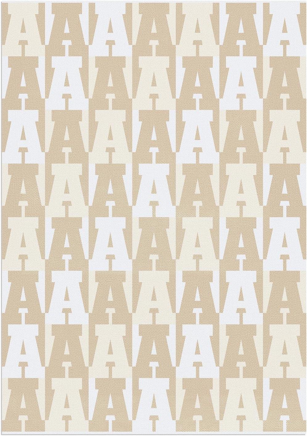 imageBaubleBar On Repeat Custom Throw Blanket NaturalBeige Letter SNaturalBeige