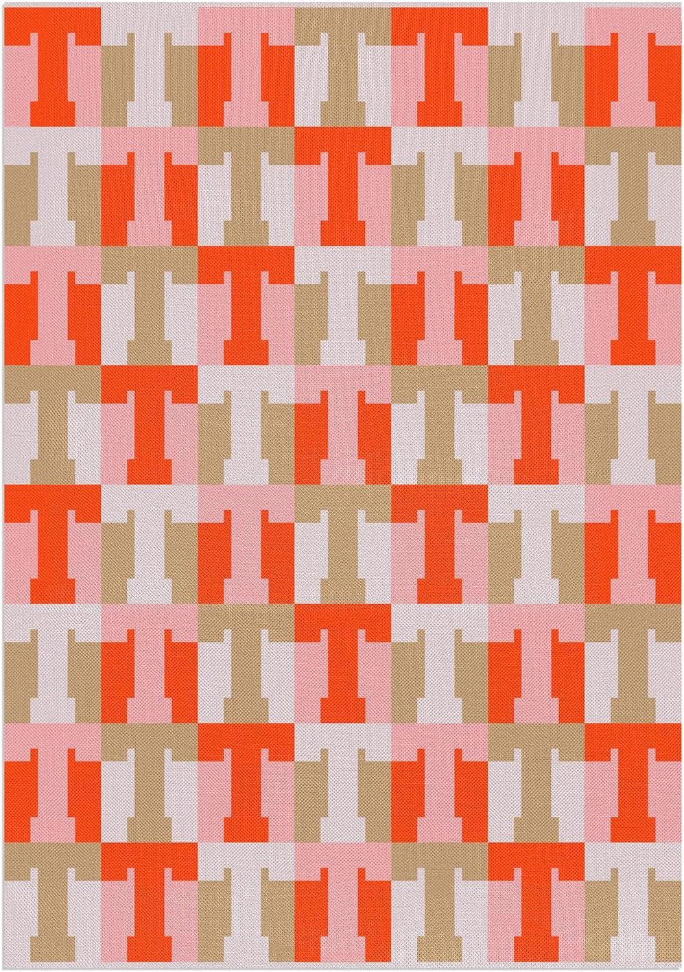 imageBaubleBar On Repeat Custom Throw Blanket NaturalBeige Letter SPinkOrange