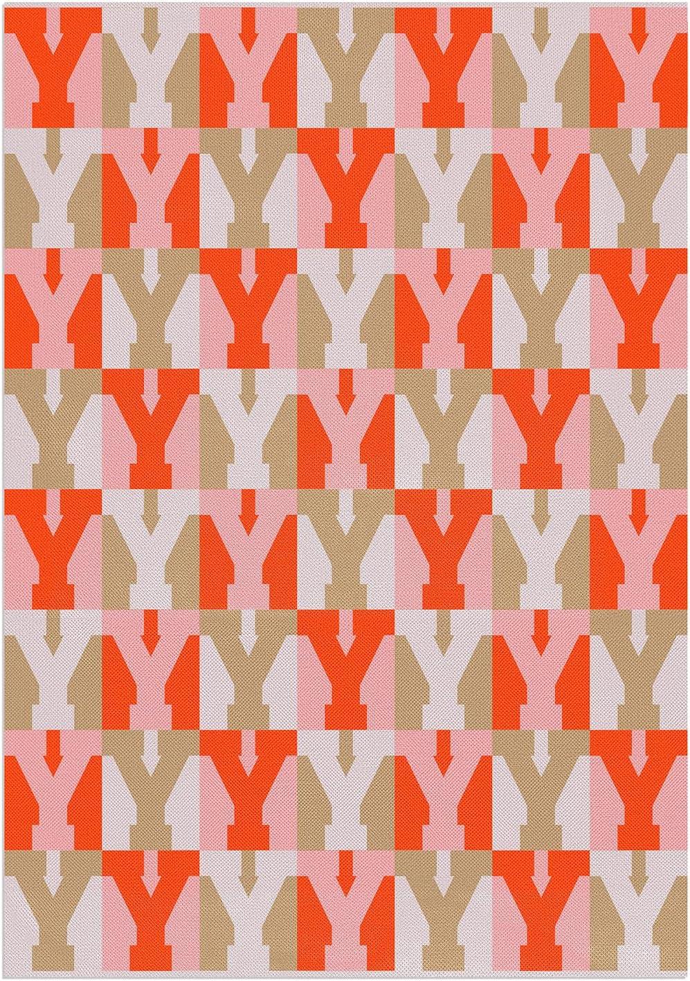 imageBaubleBar On Repeat Custom Throw Blanket NaturalBeige Letter SPinkOrange