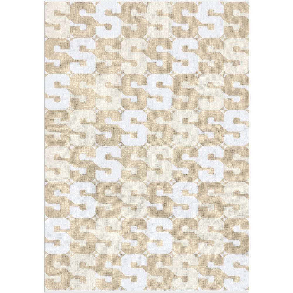 imageBaubleBar On Repeat Custom Throw Blanket NaturalBeige Letter SNaturalBeige