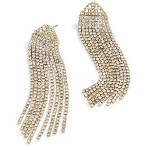 BaubleBar Deirdre Crystal Drop Statement Earrings(Gold)