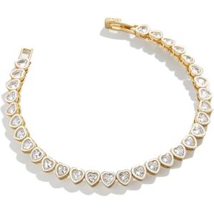 BaubleBar Kali Tennis Bracelet for Women – Classic Gold-Plated Bracelet w/Cubic Zirconia Crystals, Hypoallergenic, Perfect for Stacking, Women’s Jewelry(Clear)