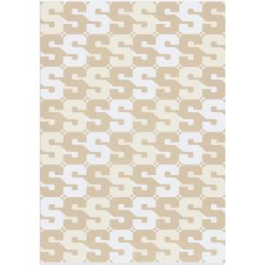 BaubleBar On Repeat Custom Throw Blanket, Natural/Beige, Letter S(Natural/Beige)
