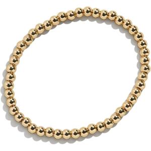 BaubleBar Pisa Stretch Bracelet – Gold-Plated Beaded Bracelet for Women, Stacking Ball Bracelet, Trendy and Hypoallergenic(Gold)