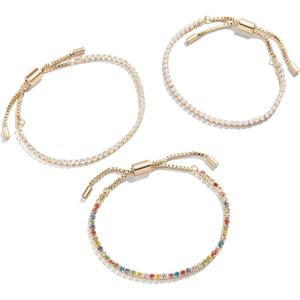 BaubleBar Pull-Tie Tennis Bracelet Set Of 3