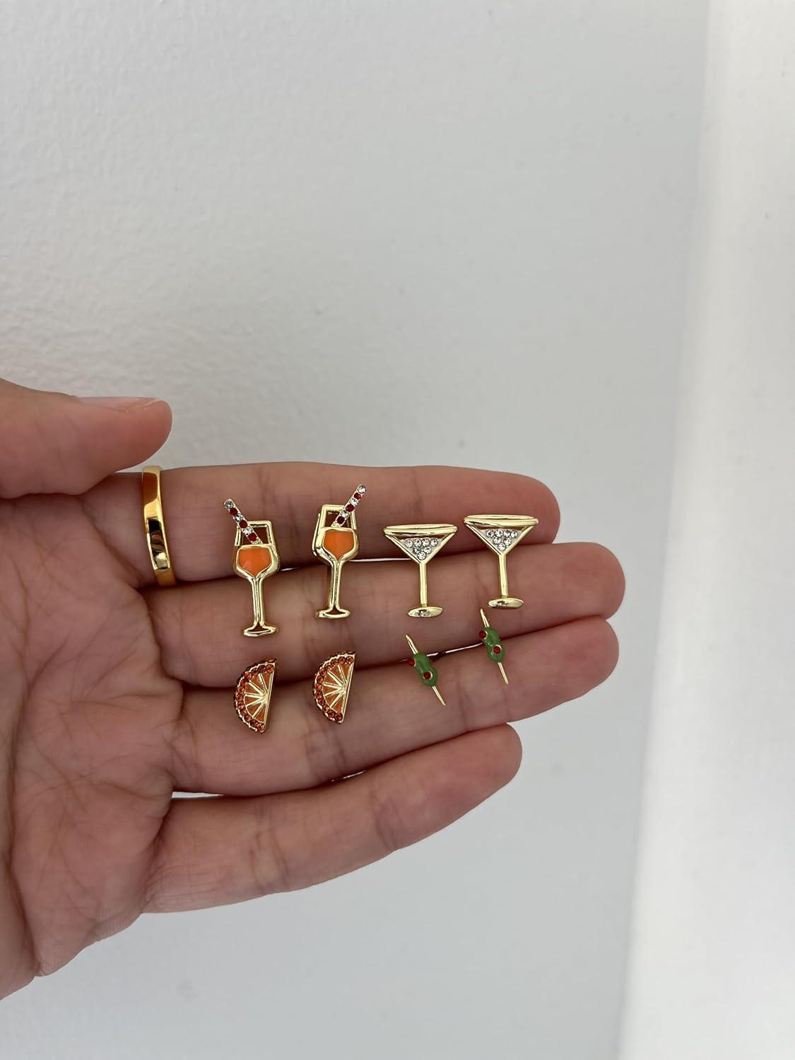 image:imageBaubleBar Food amp DrinkThemed Statement Earrings Novelty Earrings for Women Costume JewelryHappy Hour Set of 4