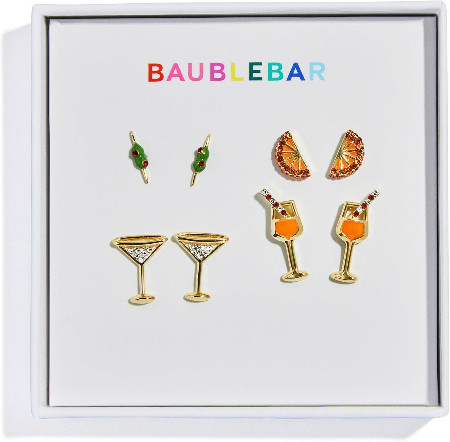 image:imageBaubleBar Food amp DrinkThemed Statement Earrings Novelty Earrings for Women Costume JewelryHappy Hour Set of 4