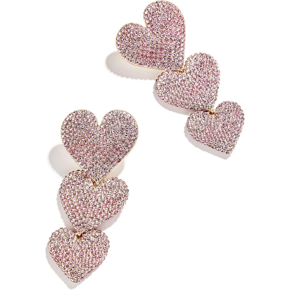 image:imageBaubleBar Heart Earrings Collection for Women Gold Plated Hypoallergenic Fashion JewelryEden Drop  BlushGold