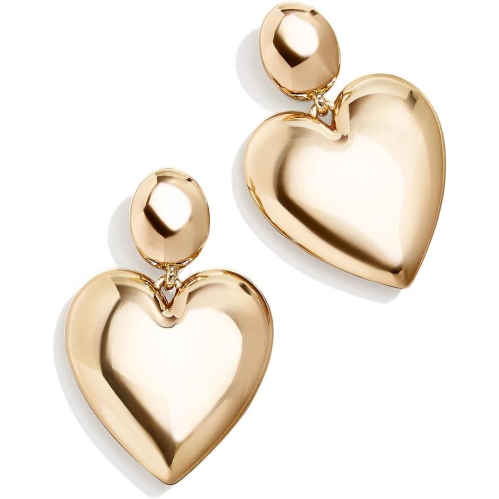 image:imageBaubleBar Heart Earrings Collection for Women Gold Plated Hypoallergenic Fashion JewelrySheri Drop  Gold