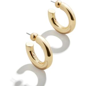 BaubleBar Dalilah Gold-Plated Hoop Earrings for Women – Lightweight Hypoallergenic Gold-Plated Hoops with Post Back Closure(Chunky – 23 mm)