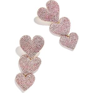 BaubleBar Heart Earrings Collection for Women, Gold Plated Hypoallergenic Fashion Jewelry(Eden Drop – Blush/Gold)