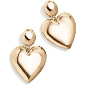 BaubleBar Heart Earrings Collection for Women, Gold Plated Hypoallergenic Fashion Jewelry(Sheri Drop – Gold)