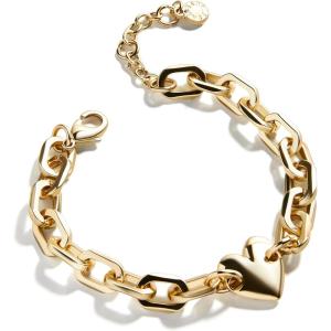 BaubleBar Link Style Bracelets, Trendy Gift, Fashion Jewelry, Adjustable Gold-Plated Bracelets for Women, Statement Jewelry(Leah)