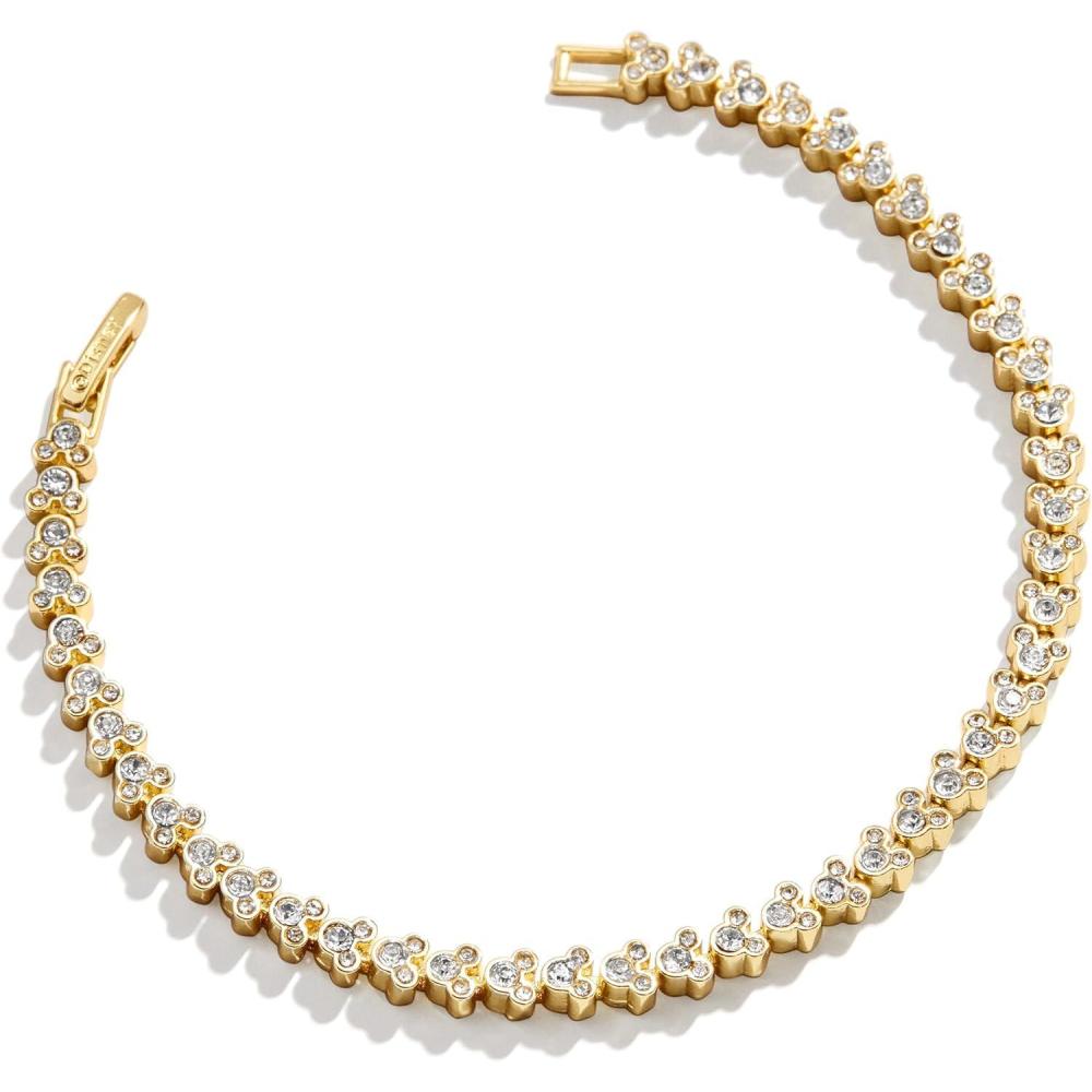 image:imageBaubleBar Mickey Mouse Disney Repeating Tennis BraceletClearGold