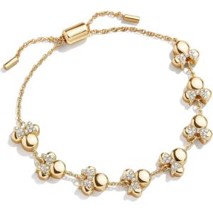 BaubleBar Disney Gold-Plated Brass Pull-Tie Bracelet(Minnie Mouse)