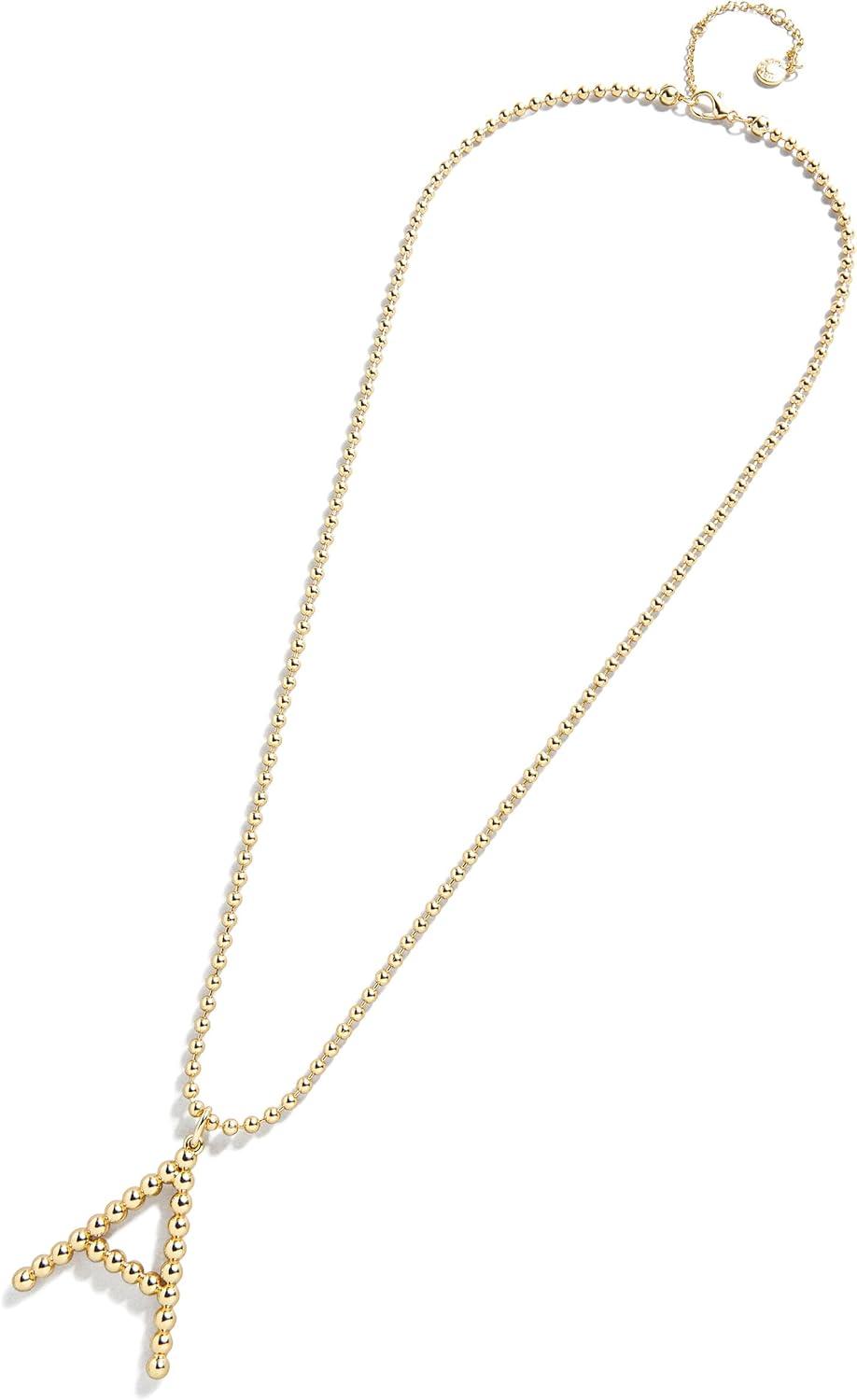 image:imageBaubleBar Oversized Initial Pisa Necklace for Women GoldPlated Beaded Necklace Perfect Personalized GiftE