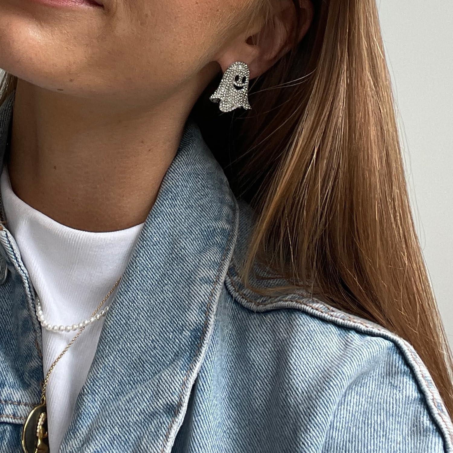 image:imageBaubleBar Seasonal Novelty Earrings for Women Beautiful and Giftable Holiday and Themed Earrings for Parties and EventsGhoul Friend