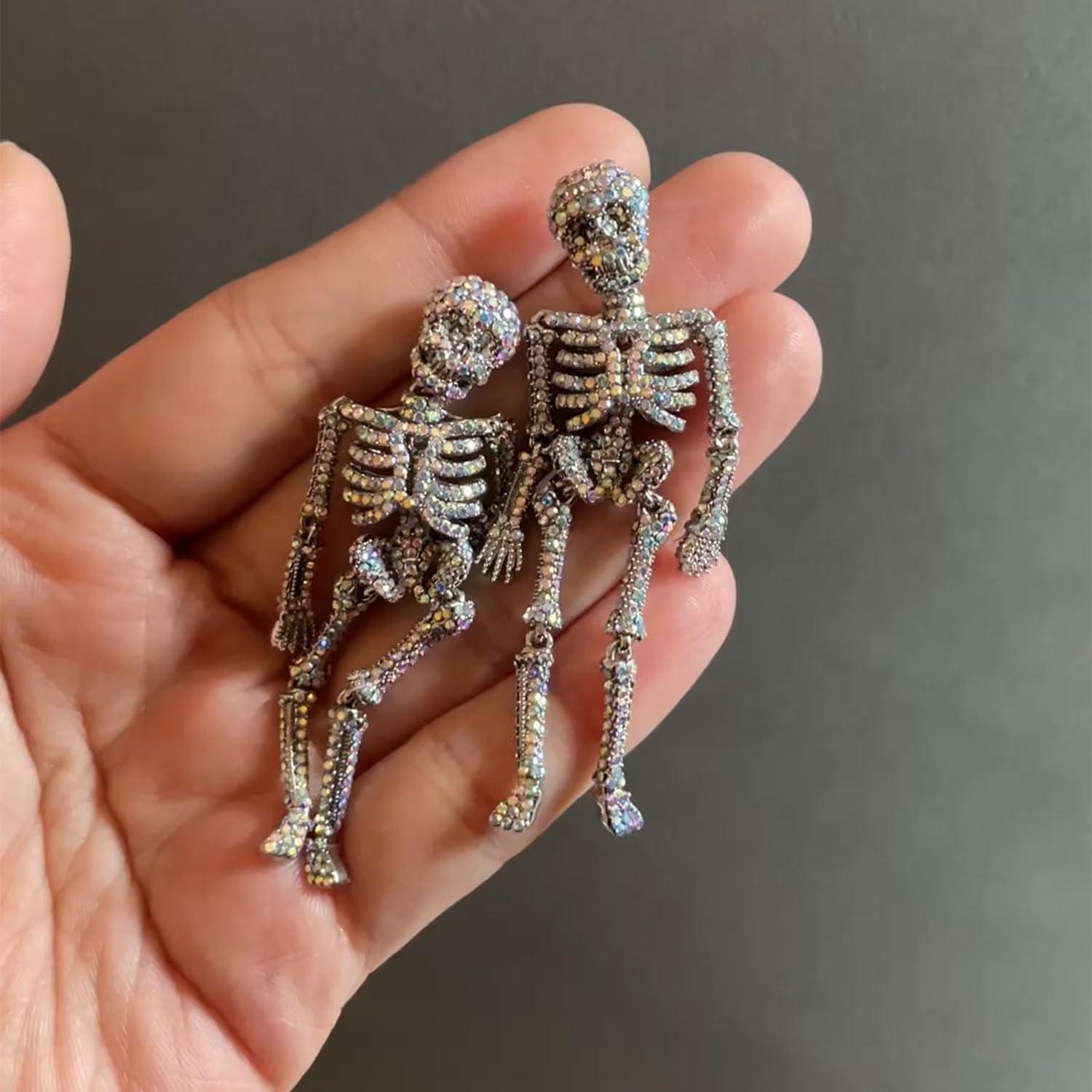 image:imageBaubleBar Seasonal Novelty Earrings for Women Beautiful and Giftable Holiday and Themed Earrings for Parties and EventsPave Skeleton