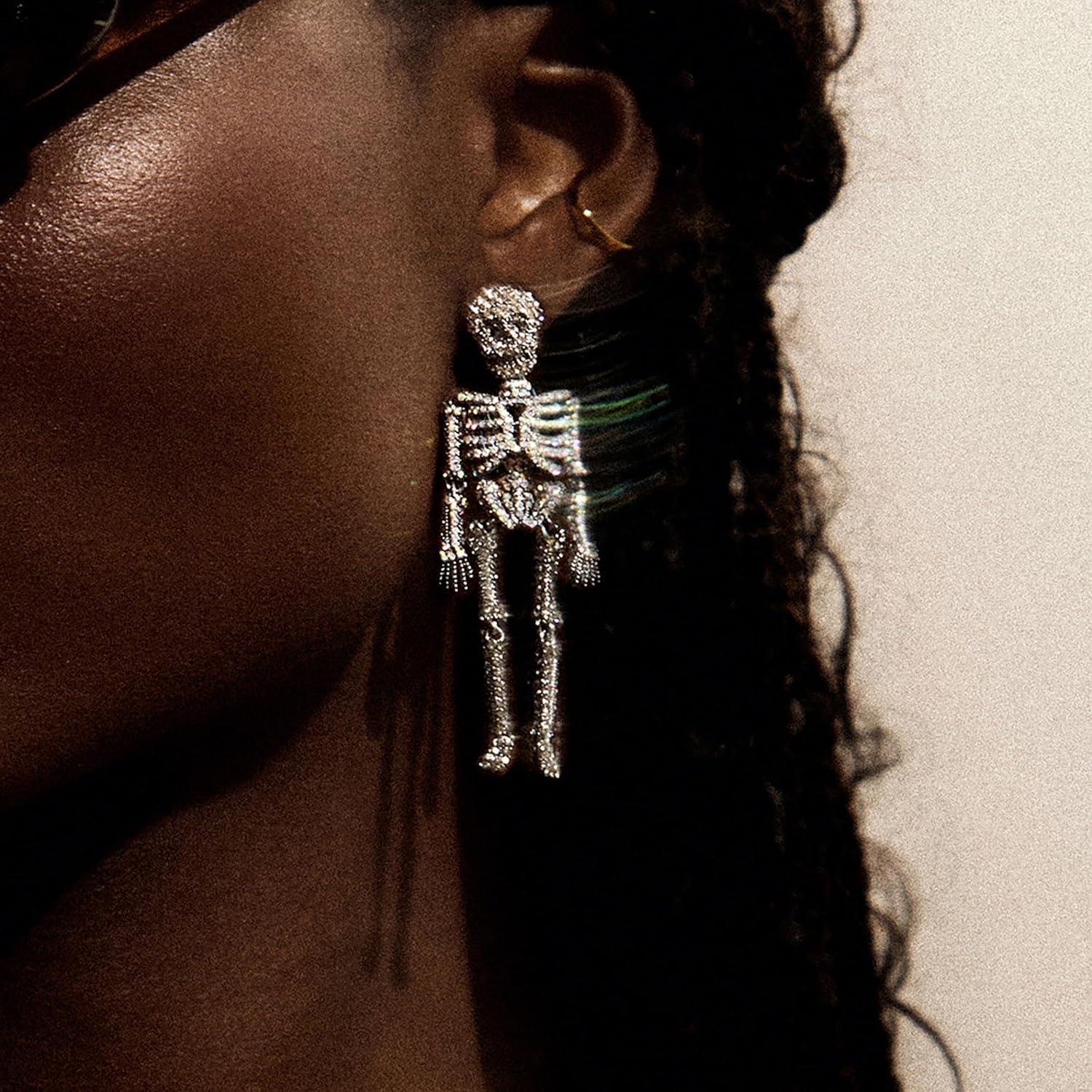 image:imageBaubleBar Seasonal Novelty Earrings for Women Beautiful and Giftable Holiday and Themed Earrings for Parties and EventsPave Skeleton