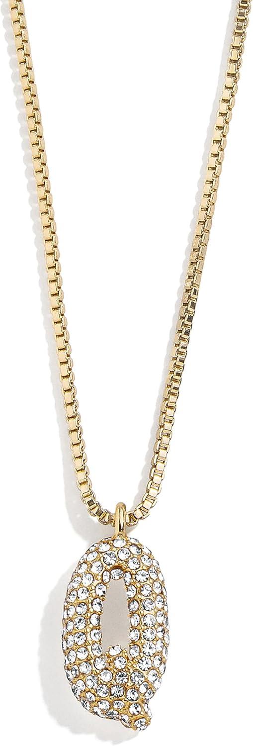 image:imageBaubleBar GoldPlated Initial Necklace Bubble or Signature Letter Pendant 17Inch Chain Necklace with Lobster Clasp Fashion Jewelry Perfect Personalized Gift for WomenQ