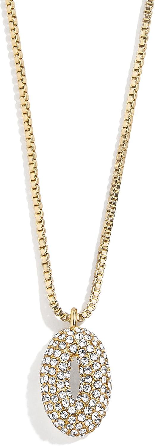 image:imageBaubleBar GoldPlated Initial Necklace Bubble or Signature Letter Pendant 17Inch Chain Necklace with Lobster Clasp Fashion Jewelry Perfect Personalized Gift for WomenO