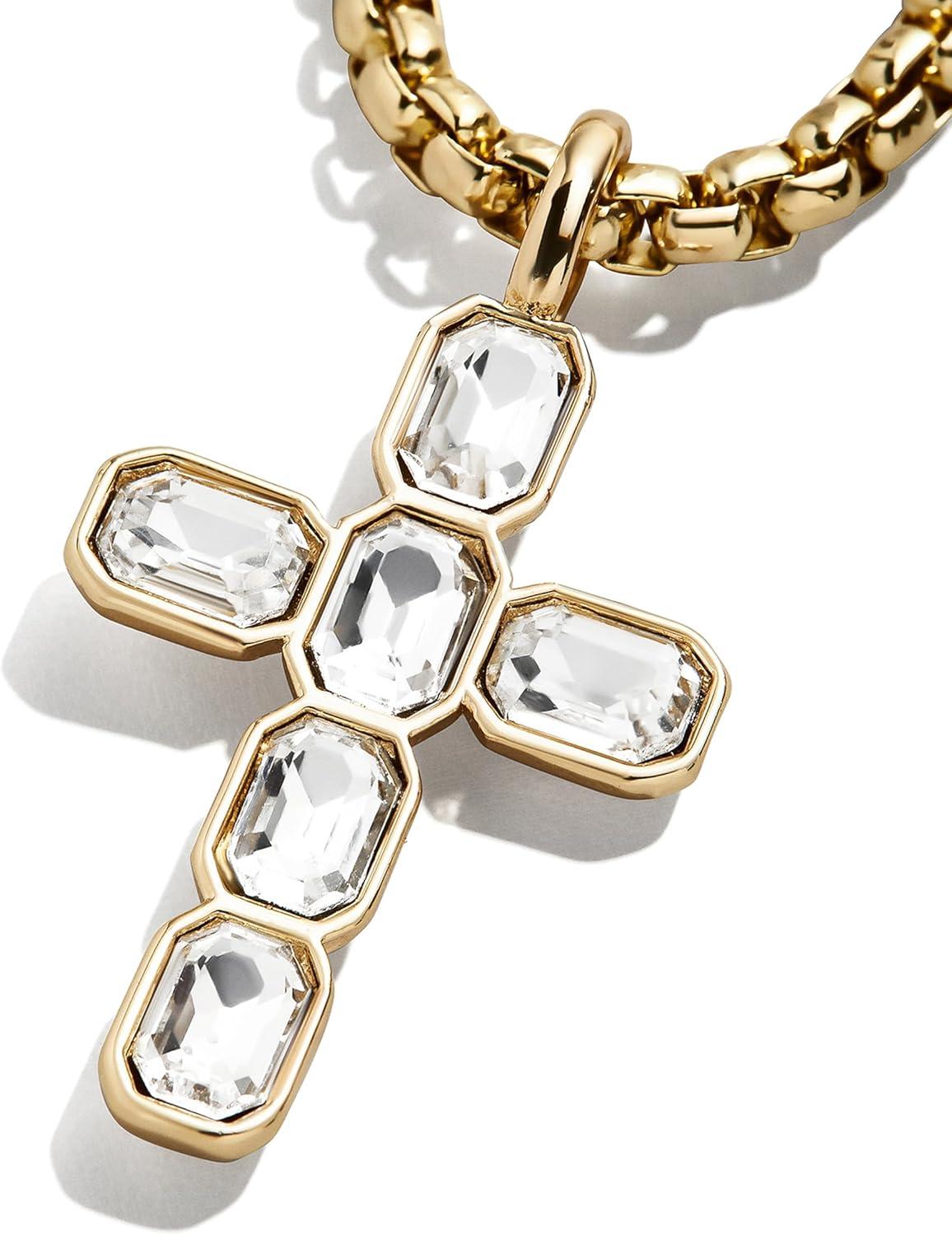 image:imageBaubleBar Cross Statement Necklace Giftable Fashion Jewelry for Women Perfect for Birthday Christmas Valentines Day and EasterMara Necklace