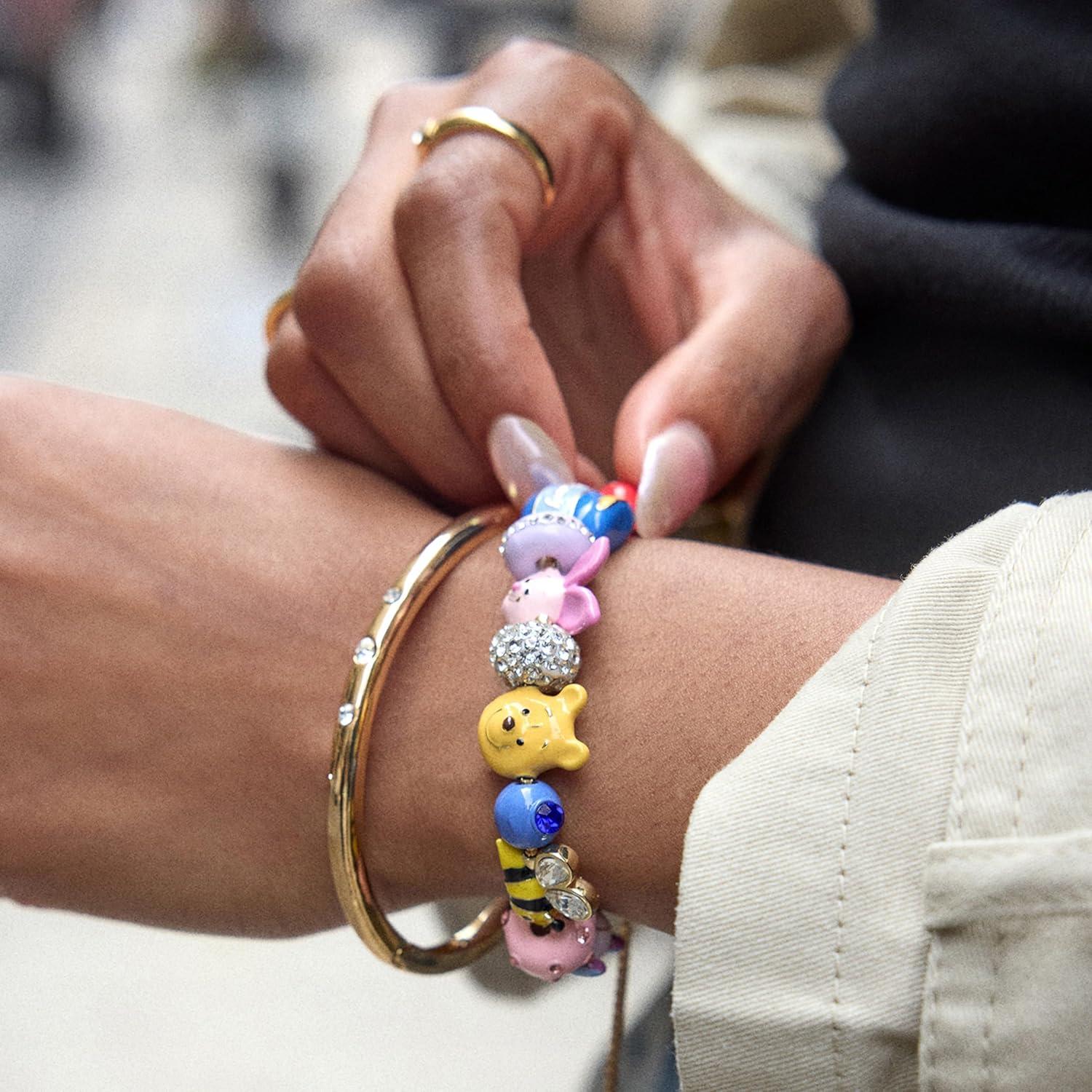 image:imageBaubleBar x Disney Friends Forever Charm Bracelet Pull Tie Bracelet with Chunky Beads Disney Characters Fashion Jewelry Stackable and Stylish Accessories for WomenWinnie the Pooh