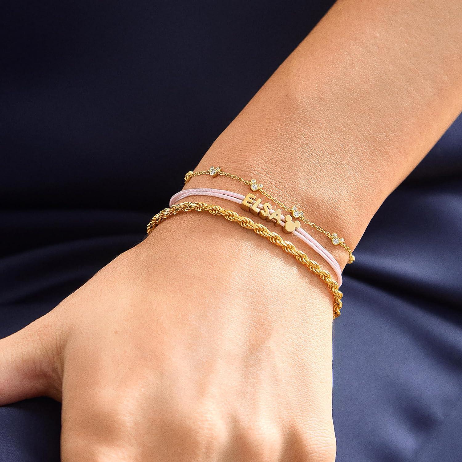 image:imageBaubleBar x Disney Mickey Mouse 18K GoldPlated Sterling Silver Bracelet Beautiful Mickey Mouse Charms Delicate and Beautiful Disney Bracelet Giftable amp Stylish