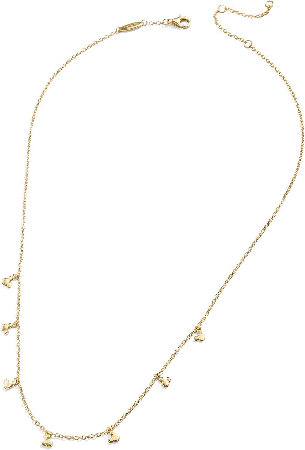 image:imageBaubleBar x Disneys Mickey Mouse DemiFine Necklace 18k GoldPlated Sterling Silver Necklace Beautiful and Classic Perfect for Mickey Mouse Fans of All AgesMickey Mouse Gold Station Necklace