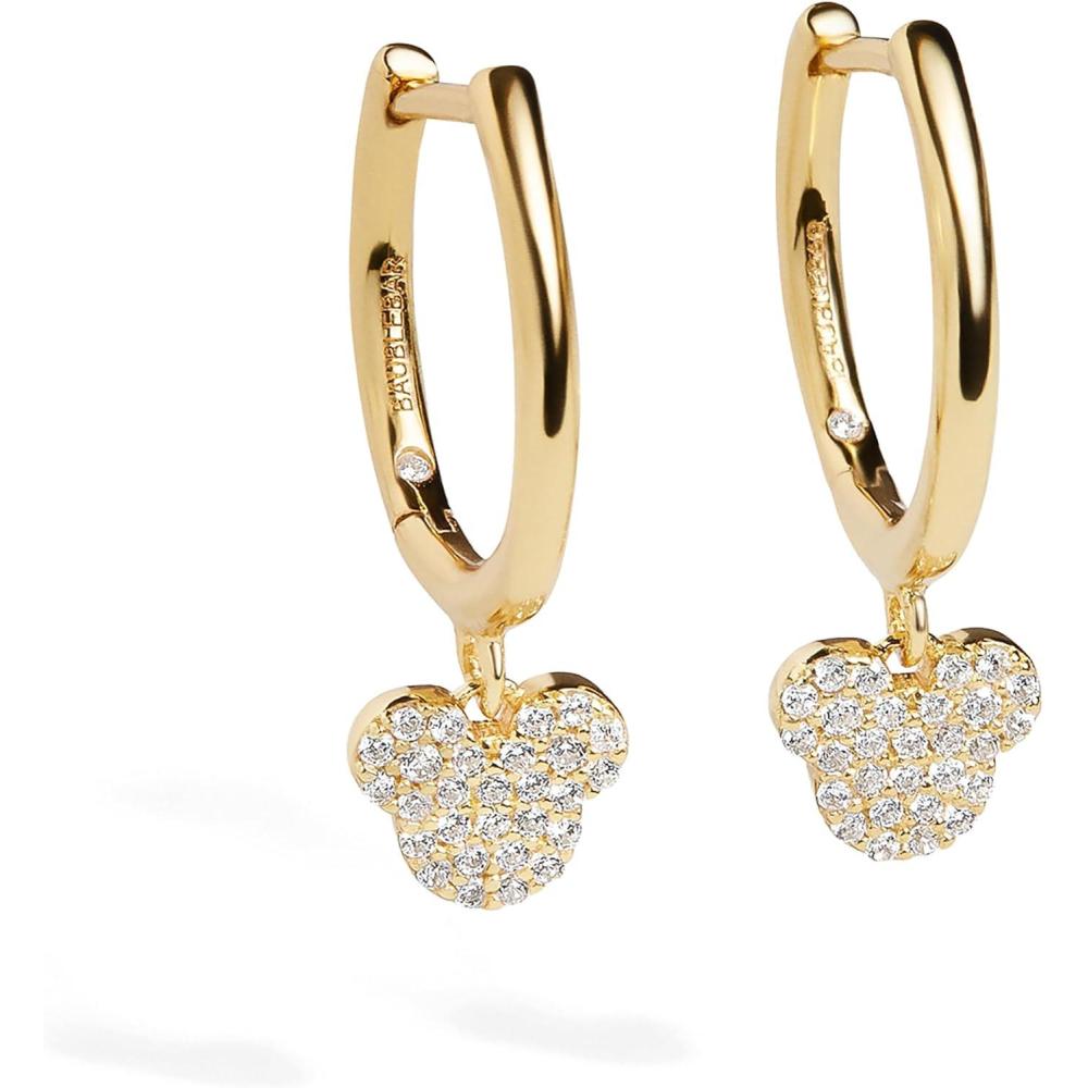 image:imageBaubleBar x Disney DemiFine Earrings 18K GoldPlated Sterling Silver Mickey Mouse Earrings Perfect for GiftingMickey Mouse Charm Huggie