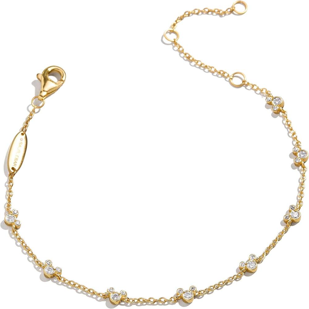 image:imageBaubleBar x Disney Mickey Mouse 18K GoldPlated Sterling Silver Bracelet Beautiful Mickey Mouse Charms Delicate and Beautiful Disney Bracelet Giftable amp Stylish